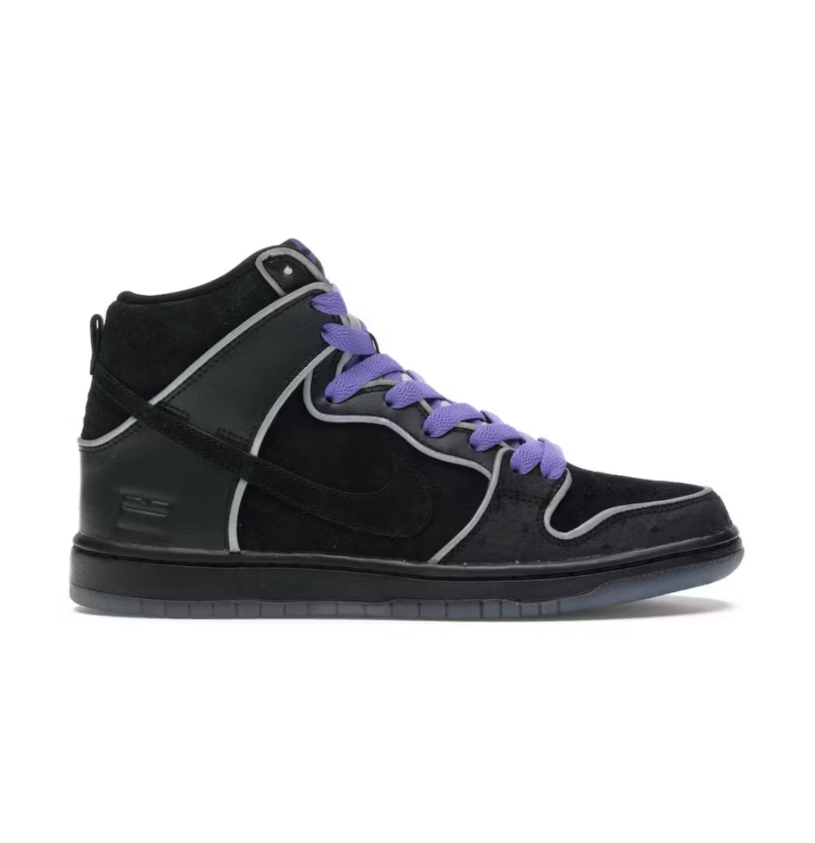 Nike sb dunk high elite black purple box