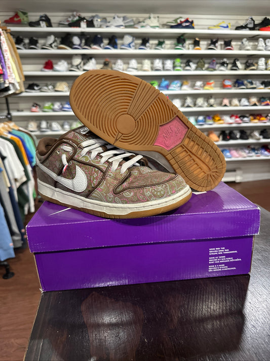 *USED* Dunk Low Sb Brown Paisley ( Size 10 )