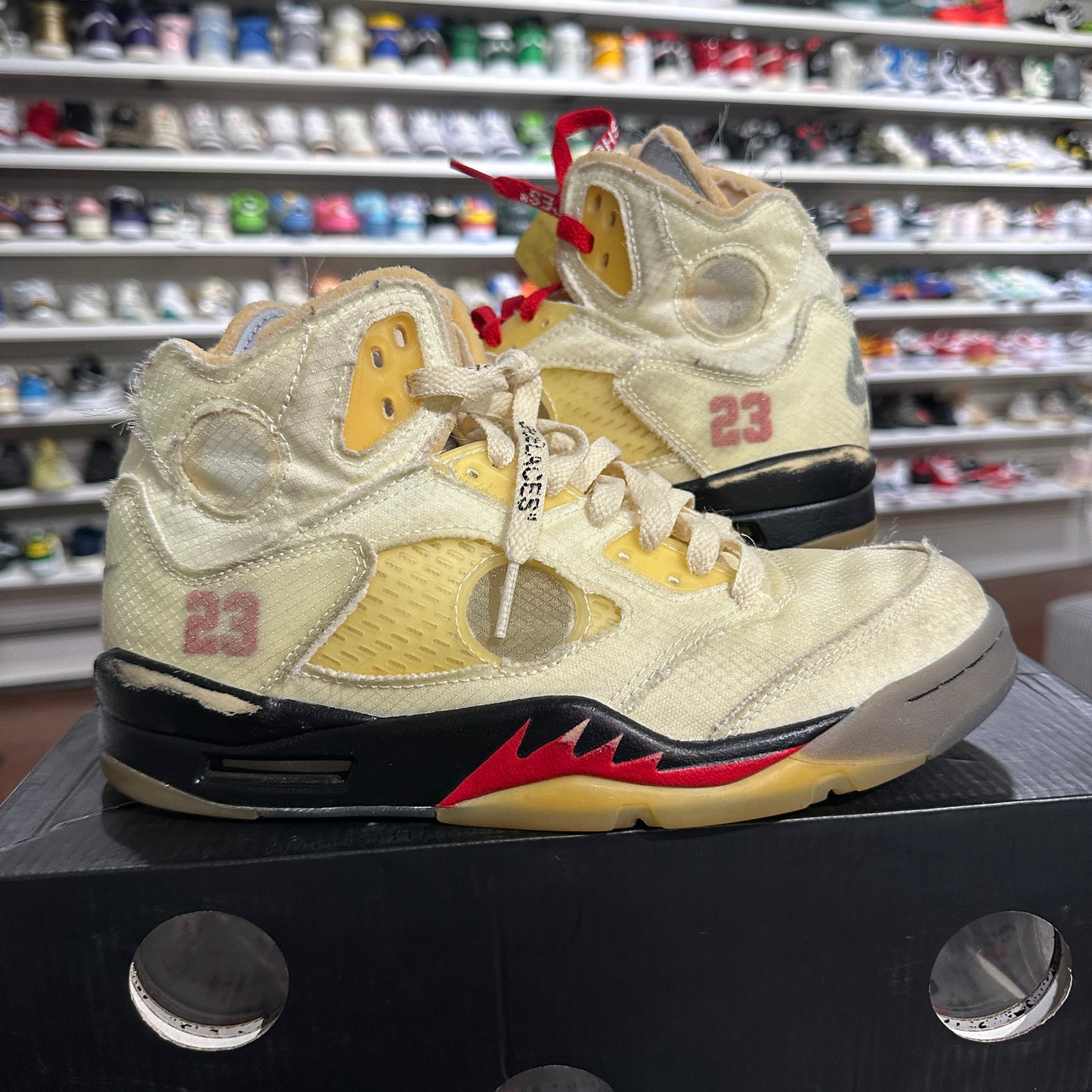 *USED* Air Jordan 5 Off White Sail (size 7.5)