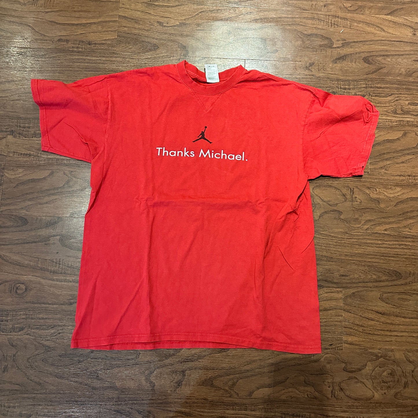 *VINTAGE* Thanks Michael for Inspiring Us Red Tee (FITS LARGE)