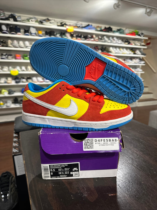 *USED* Bart Simpson Dunk Low SB size 6.5Y