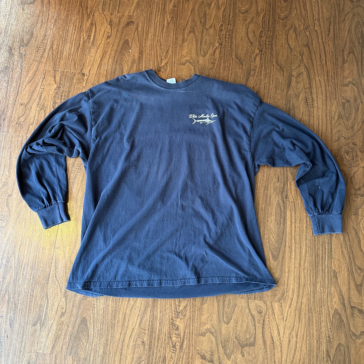 *VINTAGE* White Marlin Open Long Sleeve (FITS LARGE/XLARGE)