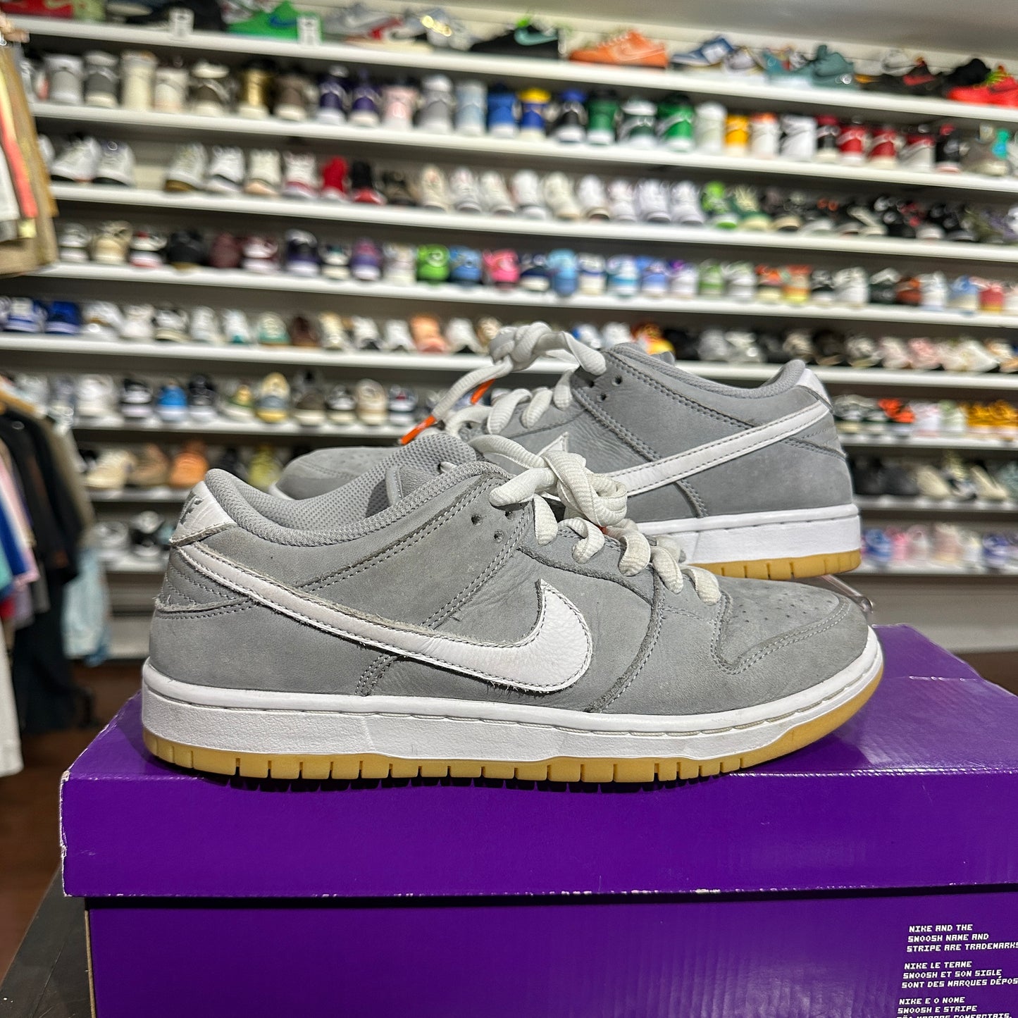 *USED* Nike Dunk Low SB Grey Gum (size 7.5)