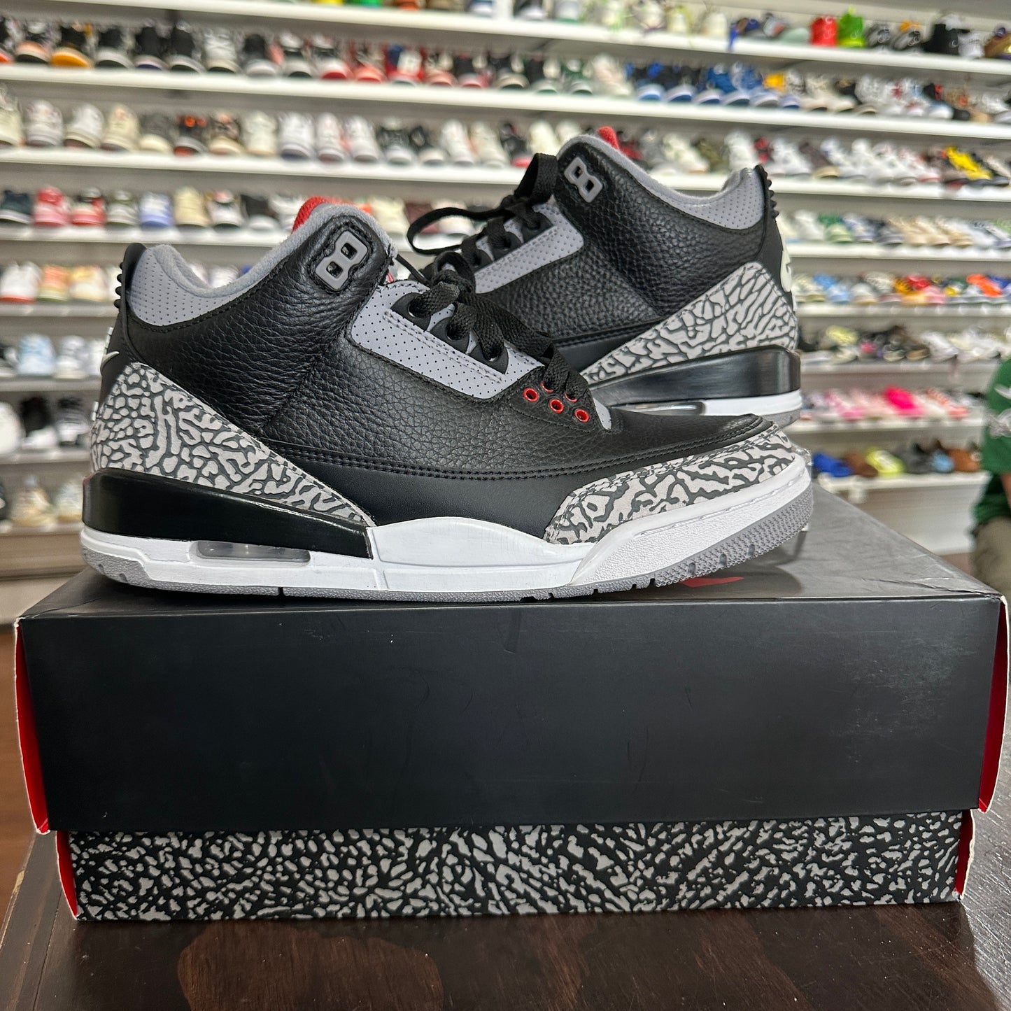 *USED* Air Jordan 3 Black Cement (size 8.5)
