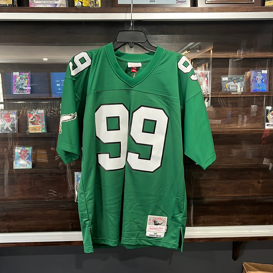 Mitchell And Ness NFL Legacy Jersey Eagles Brown Green White (Mens)