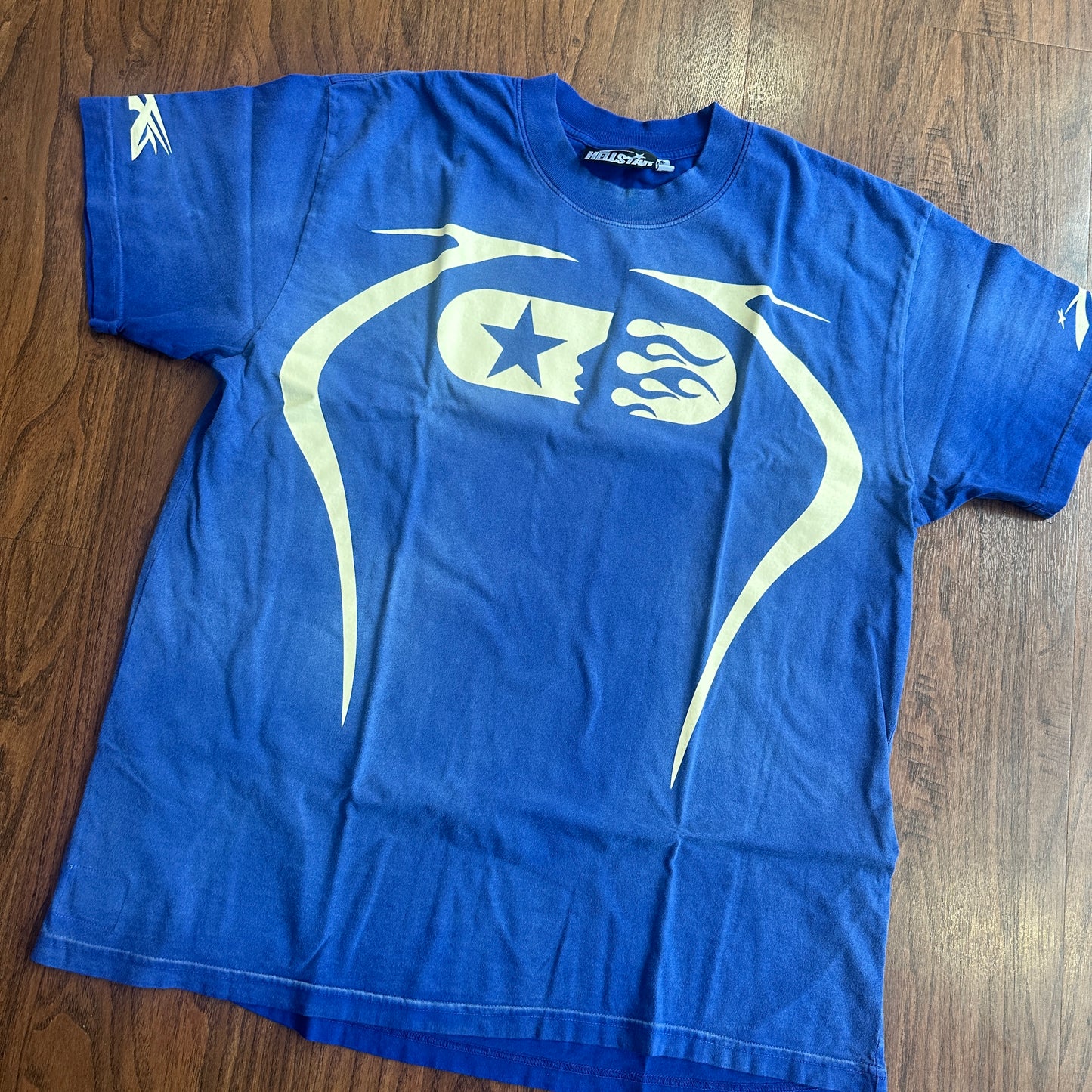 Hellstar Studios Warm Up T-Shirt Blue