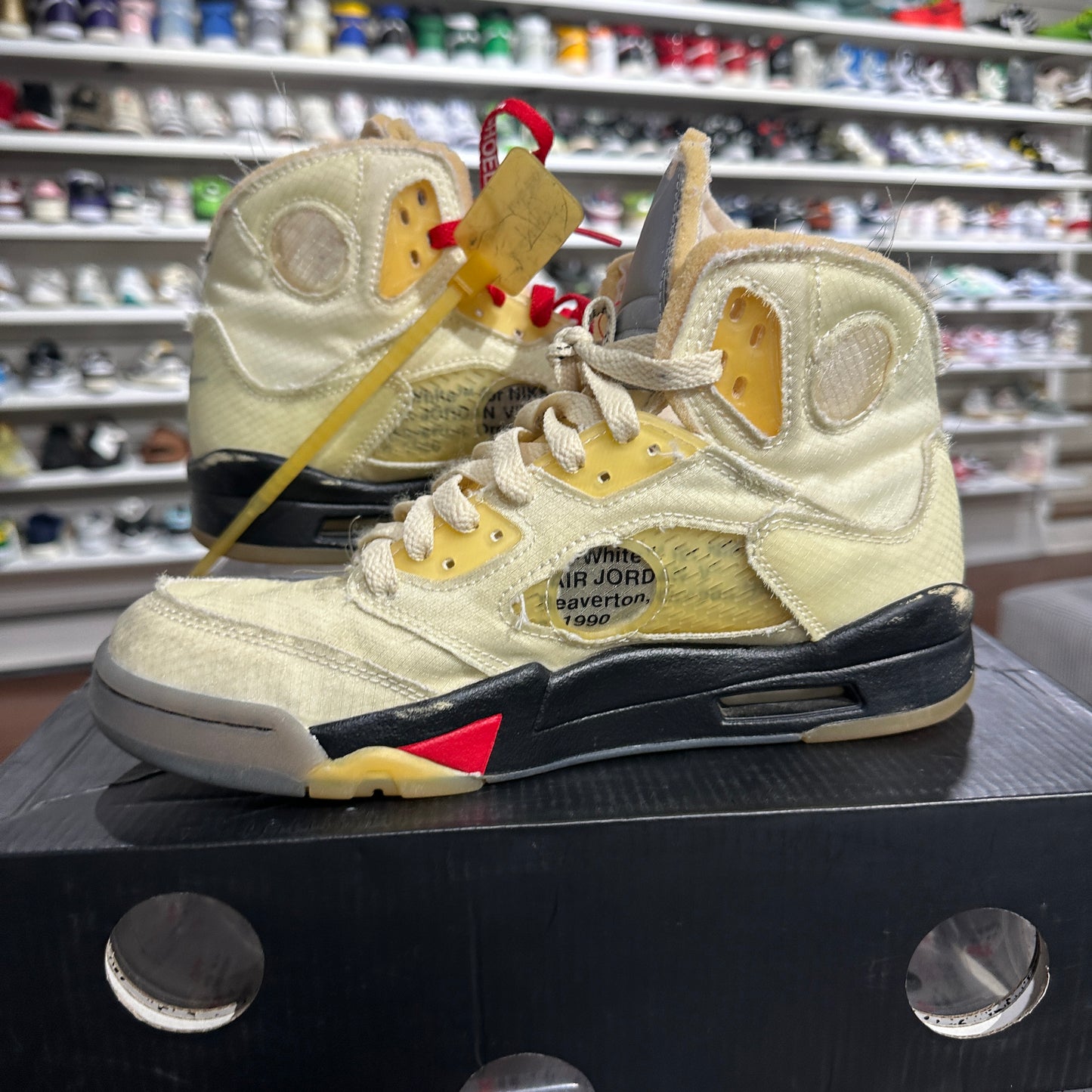 *USED* Air Jordan 5 Off White Sail (size 7.5)