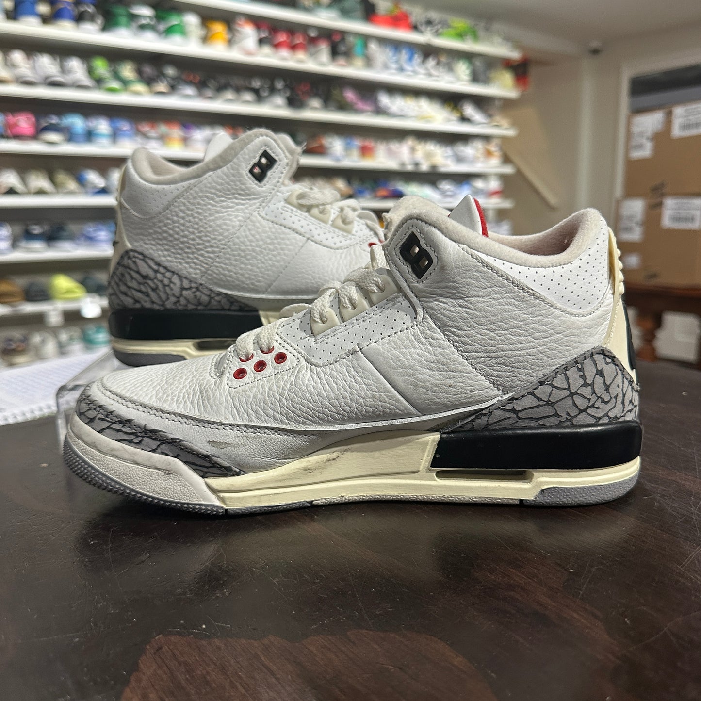 *USED* Air Jordan 3 Reimagined White Cement (size 5.5y)