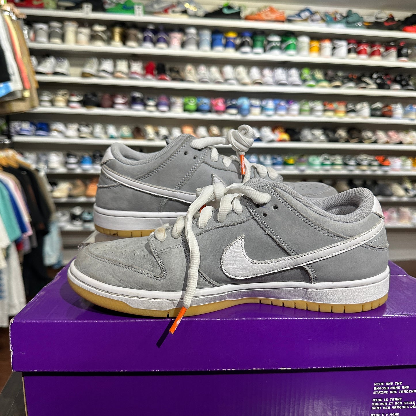 *USED* Nike Dunk Low SB Grey Gum (size 7.5)