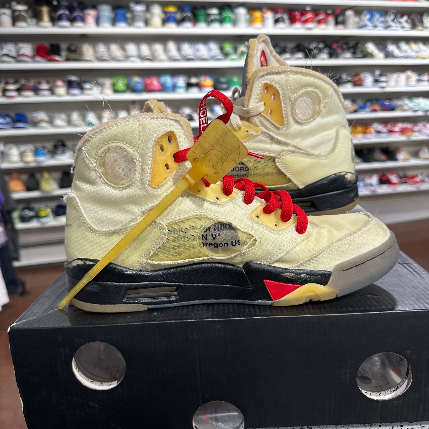 *USED* Air Jordan 5 Off White Sail (size 7.5)