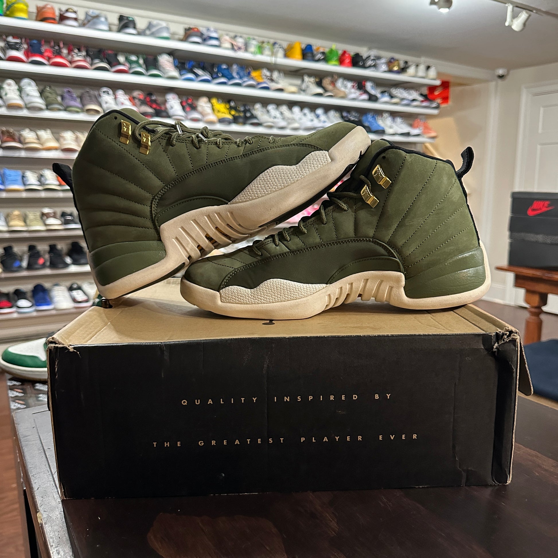 Olive Chris Paul 2003 12s USED* Jordan 12 Retro Chris Paul Class
