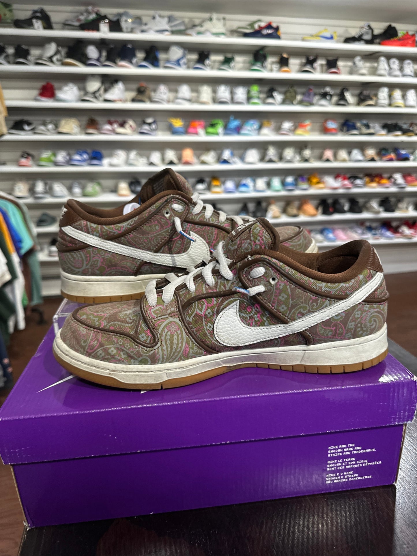 *USED* Dunk Low Sb Brown Paisley ( Size 10 )