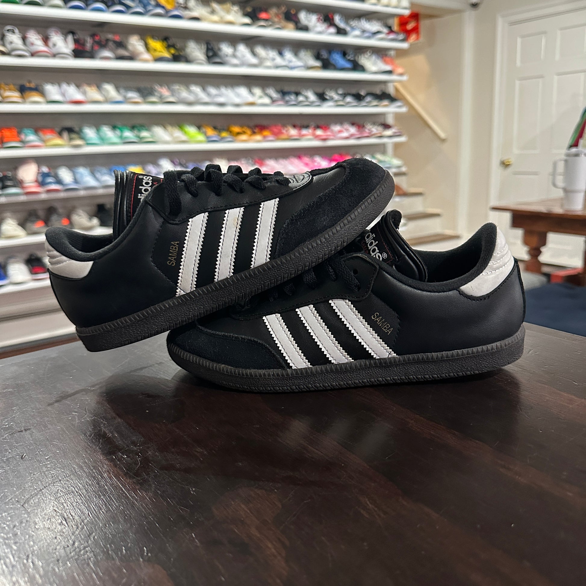 *USED* Adidas Samba Black White Drak Gum (SIZE 5.5Y) *USED* Adidas Samba Black White Drak Gum (SIZE 5.5Y)