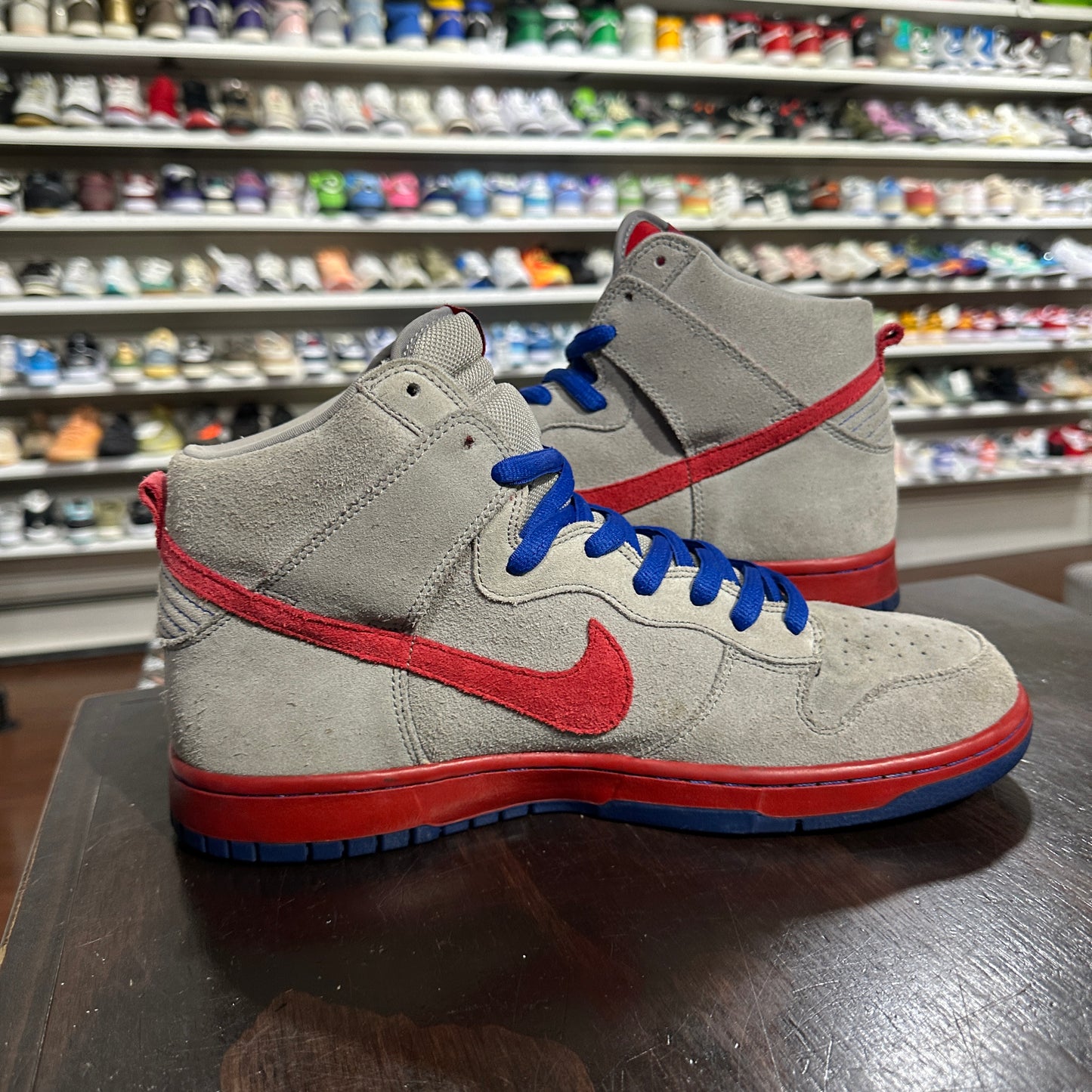 *USED Nike SB dunk high medium grey royal (Size 12)