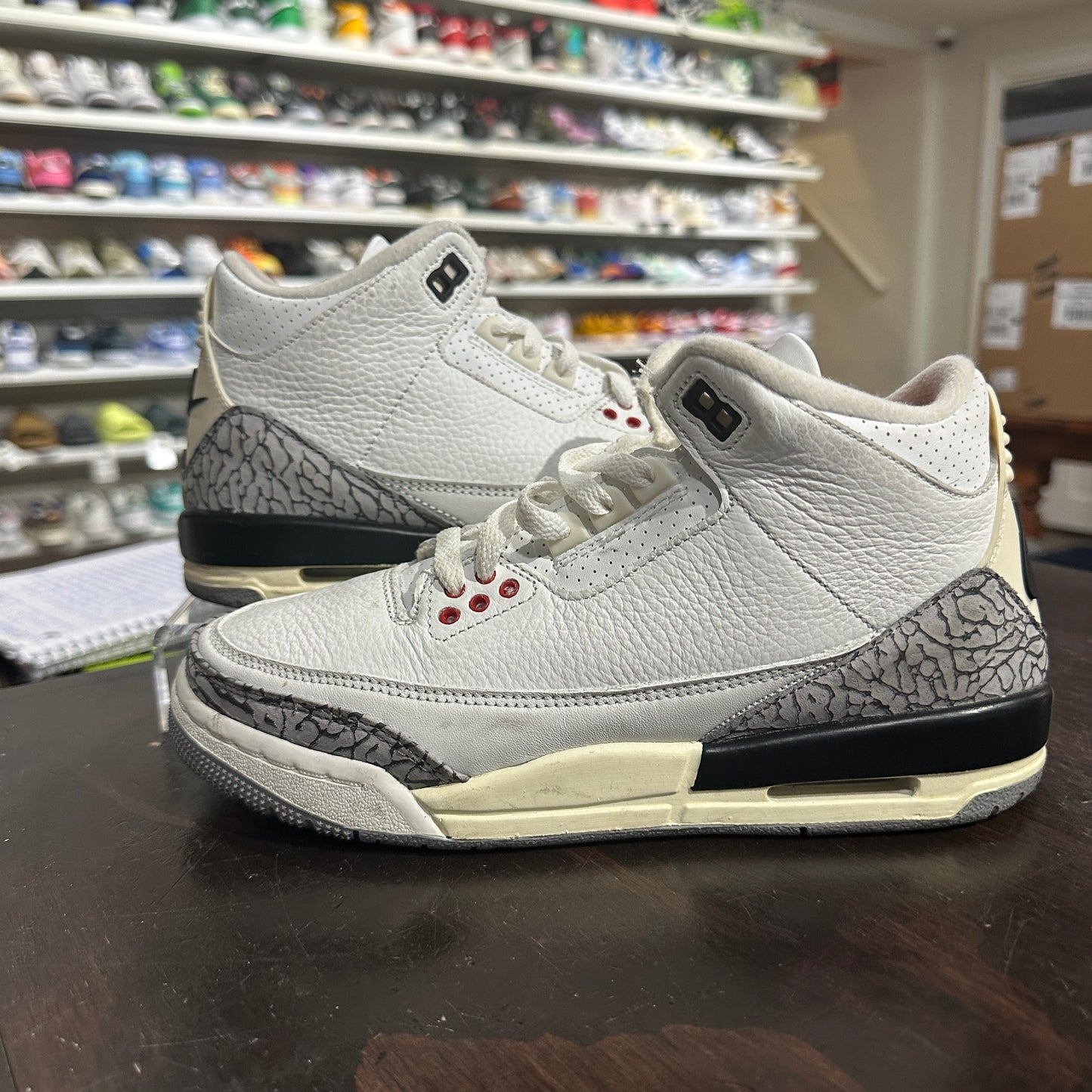 *USED* Air Jordan 3 Reimagined White Cement (size 5.5y)