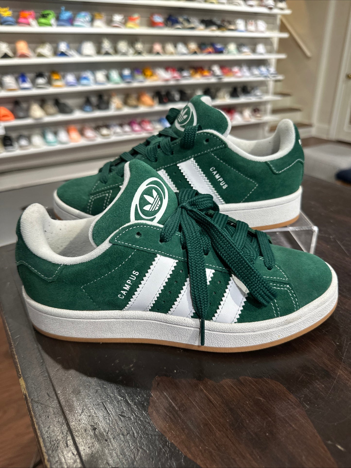 *USED* Adidas Campus 00 Green Gum (Size 5Y)