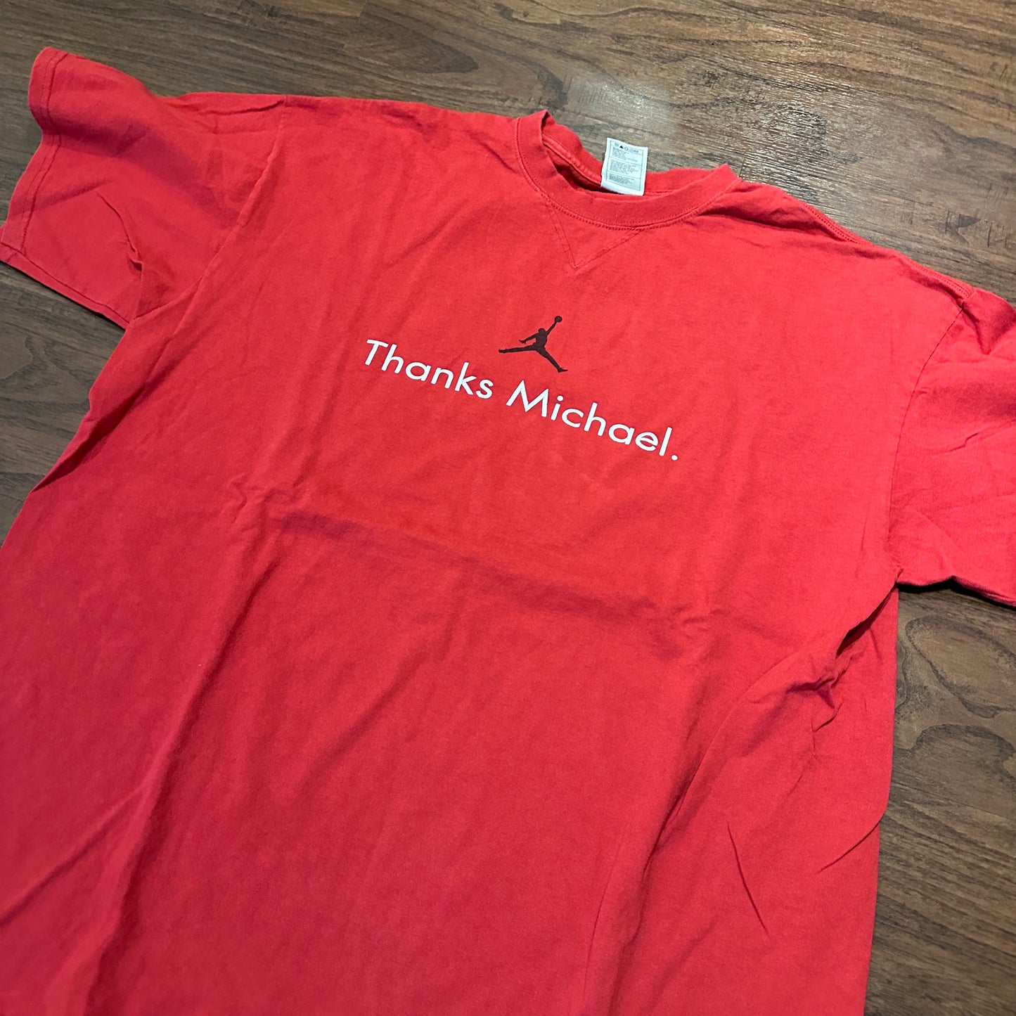 *VINTAGE* Thanks Michael for Inspiring Us Red Tee (FITS LARGE)