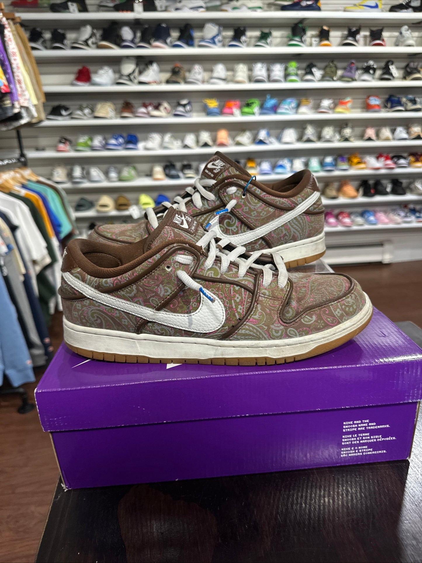 *USED* Dunk Low Sb Brown Paisley ( Size 10 )