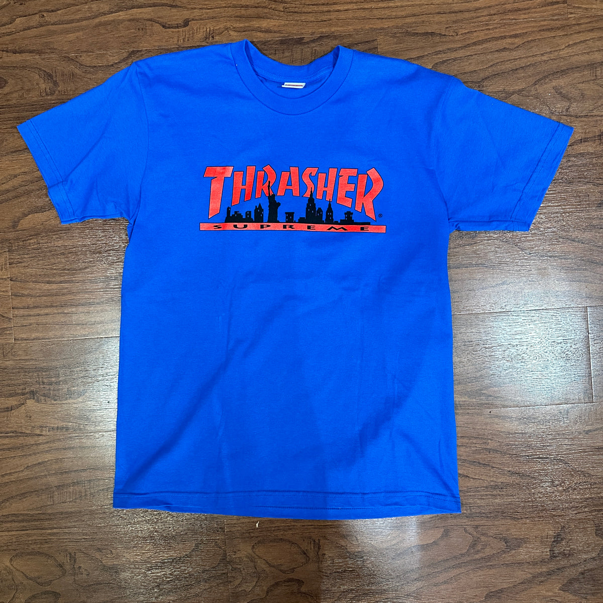 Supreme Thrasher Skyline Blue Tee – Sports Connection
