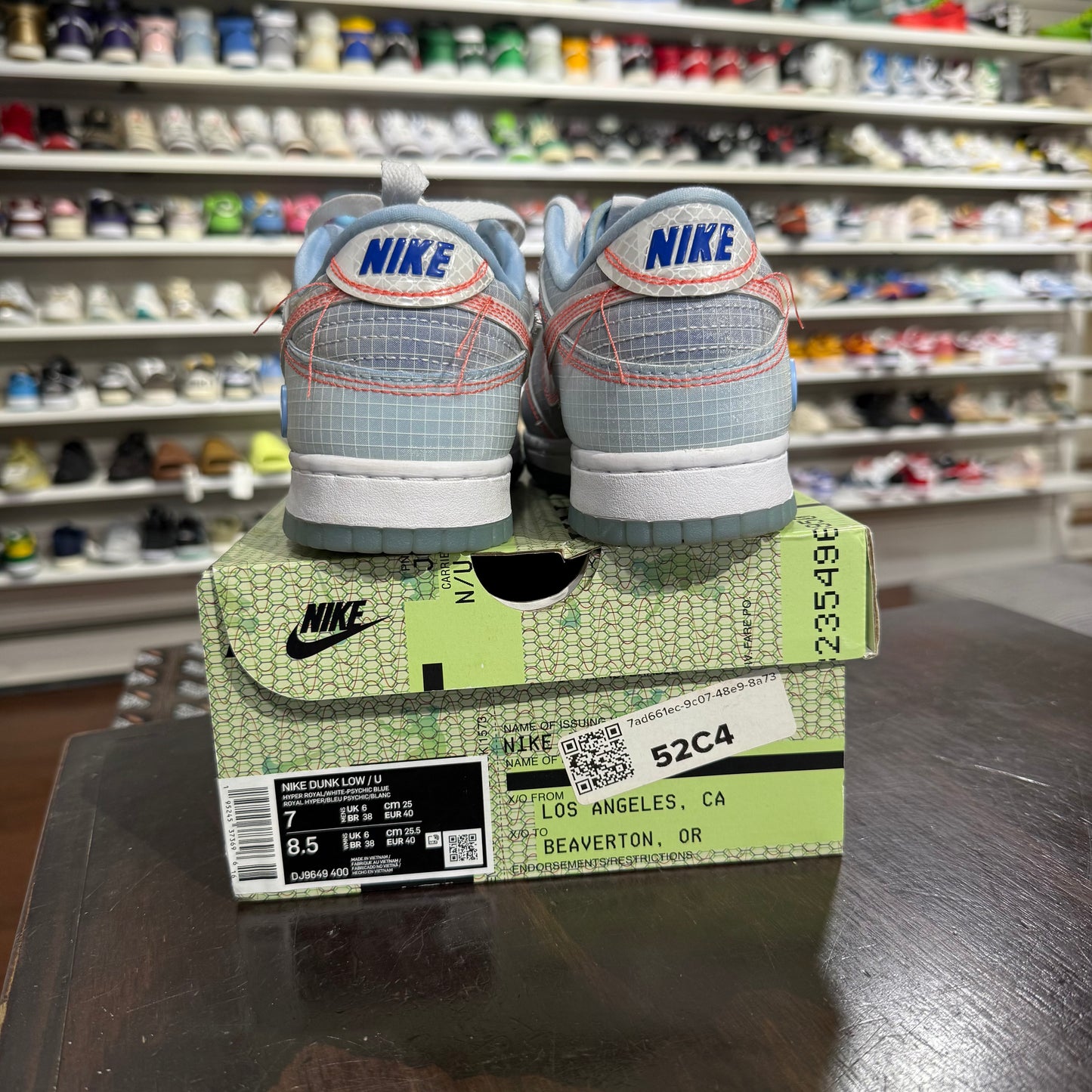 *USED* Nike Dunk Low Union Passport Pack Argon (Size 7)