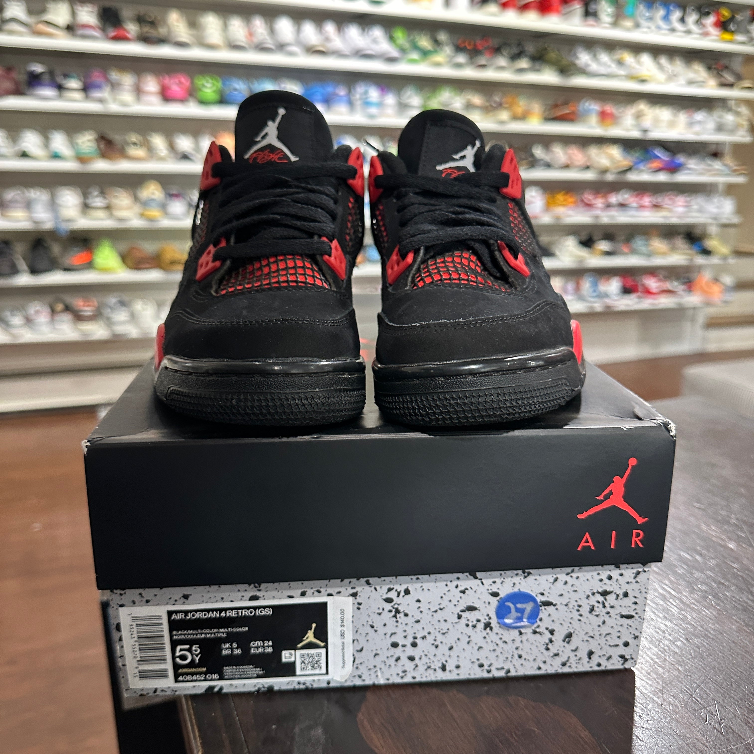 Jordan 4 Retro GS Size 2024 5.5 Red Thunder