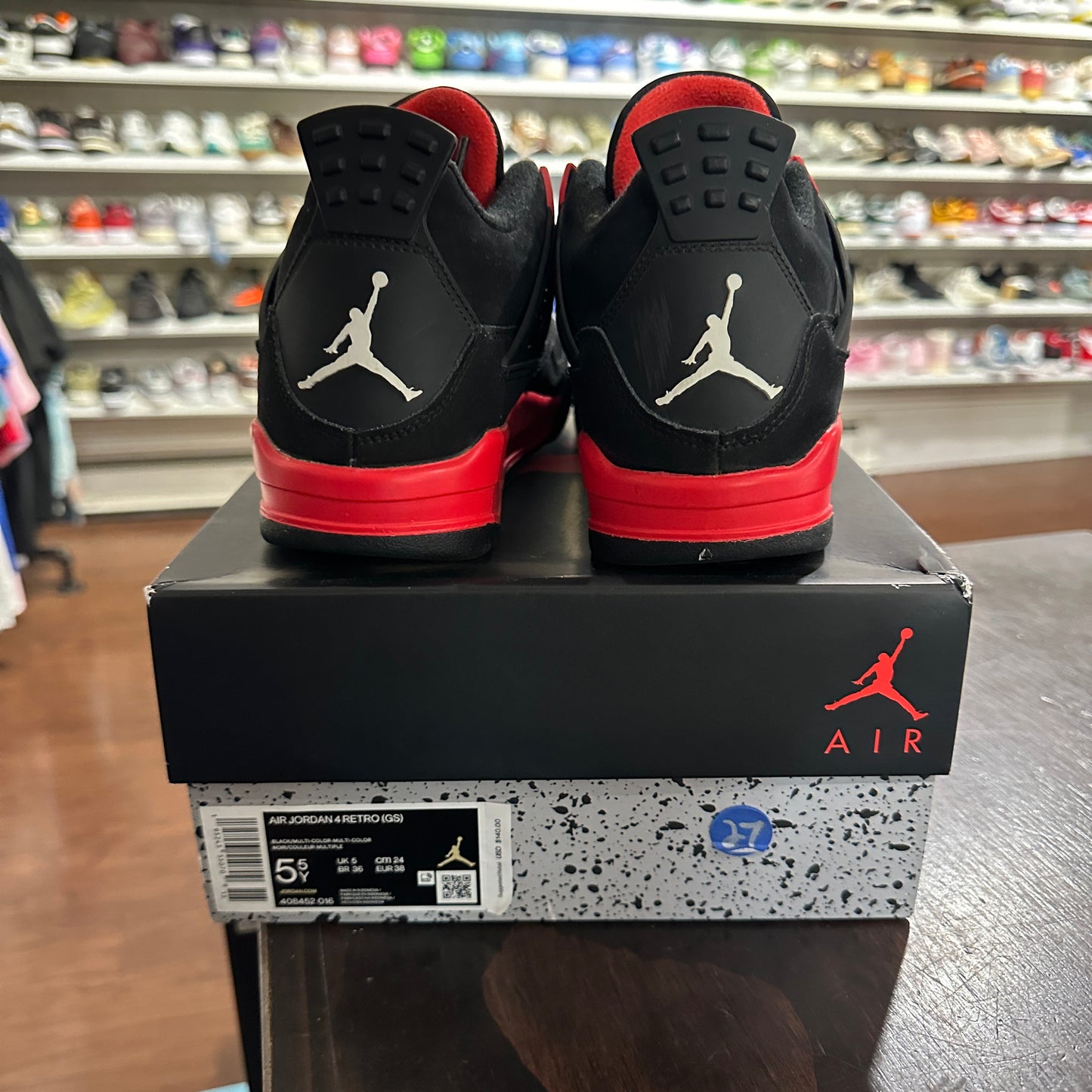 *USED* Jordan 4 Red Thunder (Size 5.5Y)