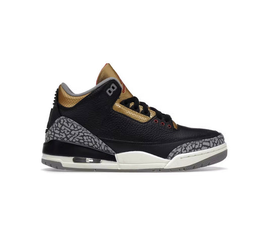 Nike Air Jordan 3 Retro Black Cement Gold