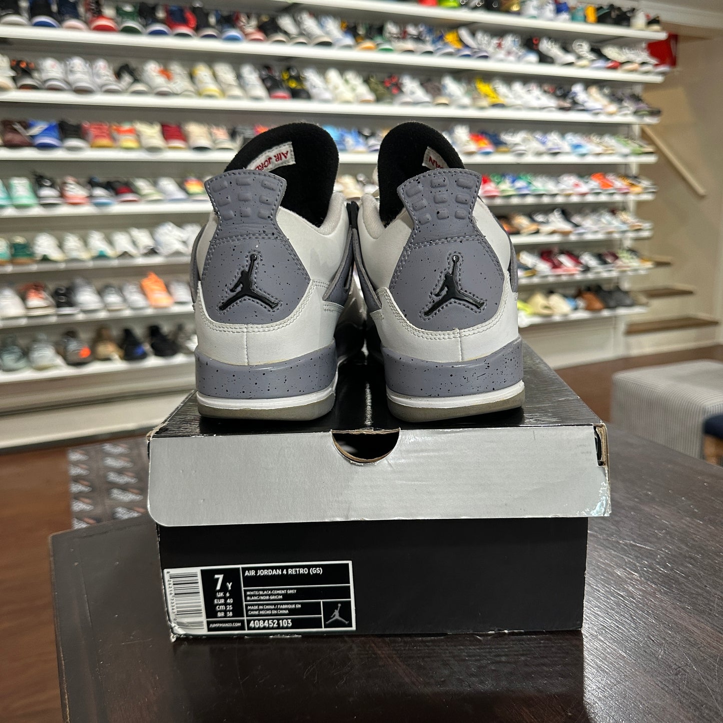 *USED* Jordan 4 White Cement (2012) (Size 7Y)