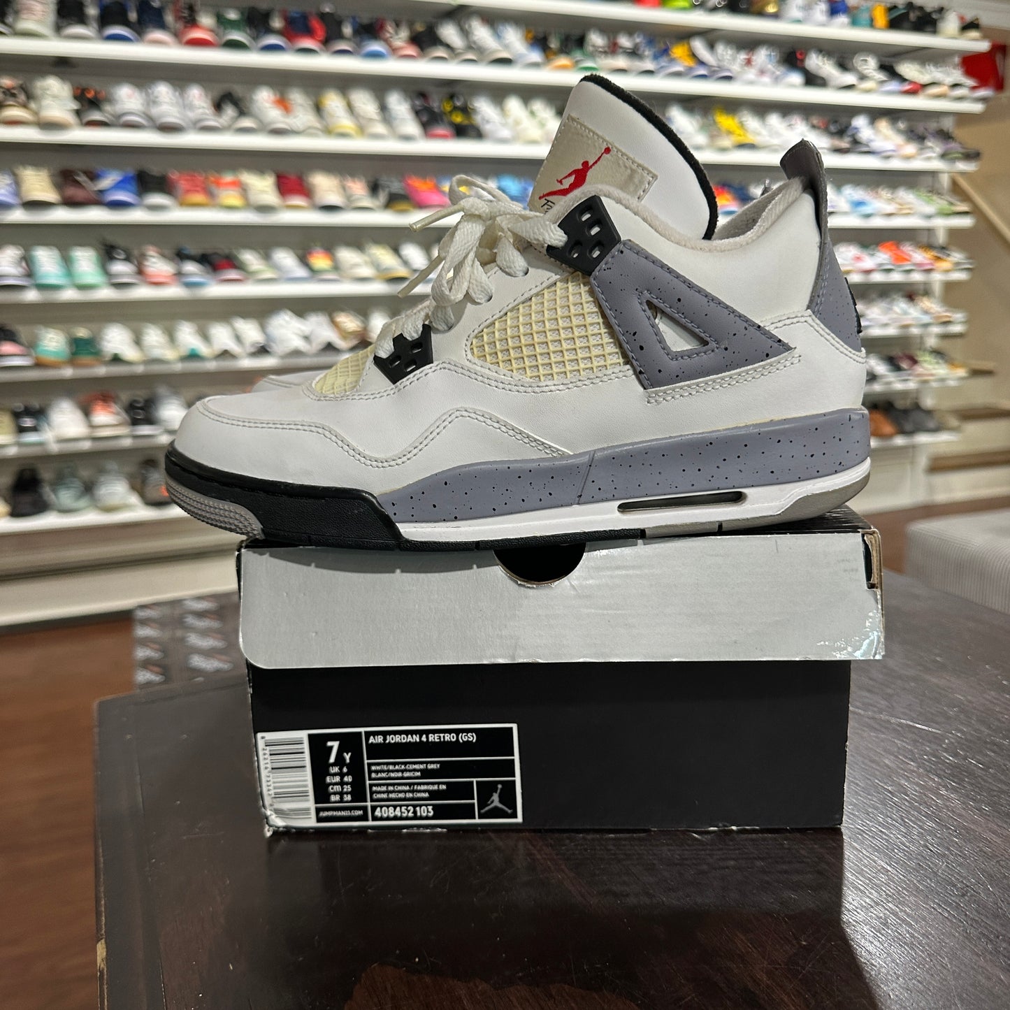 *USED* Jordan 4 White Cement (2012) (Size 7Y)