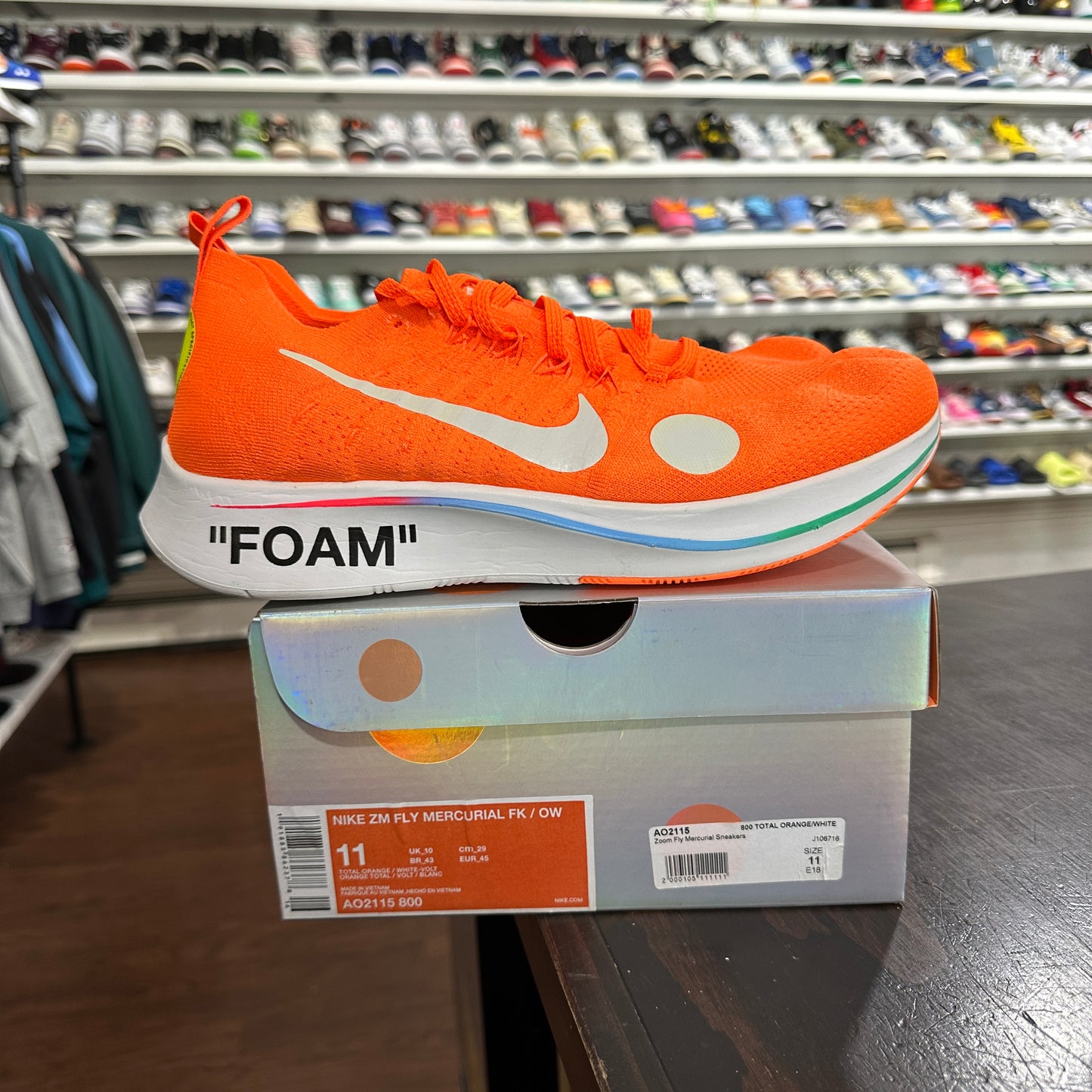 *USED* Nike Zoom Fly Mercurial Off-White Total Orange (Size 11)