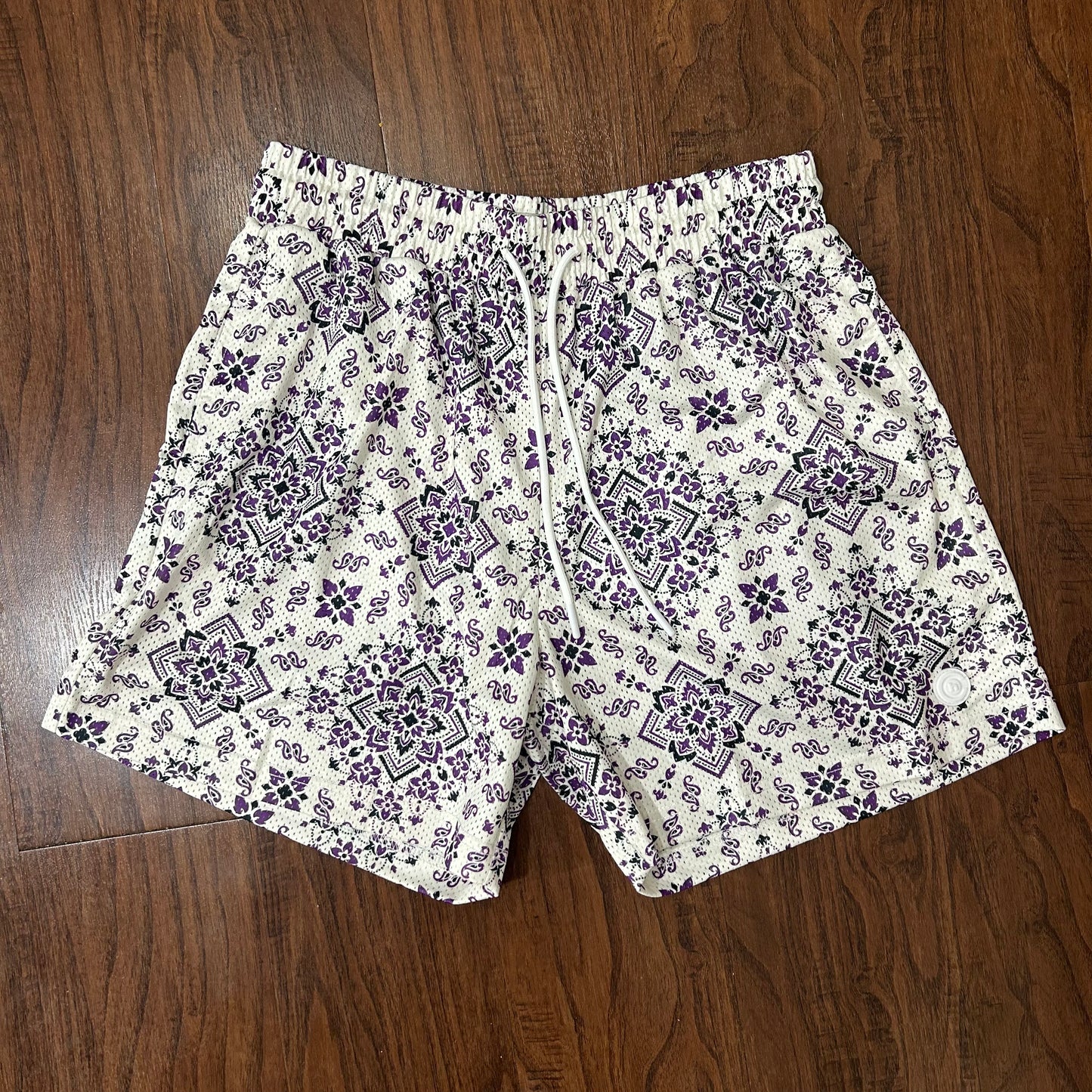 Common Hype Premium Indigo Purple Aztec Mesh Shorts
