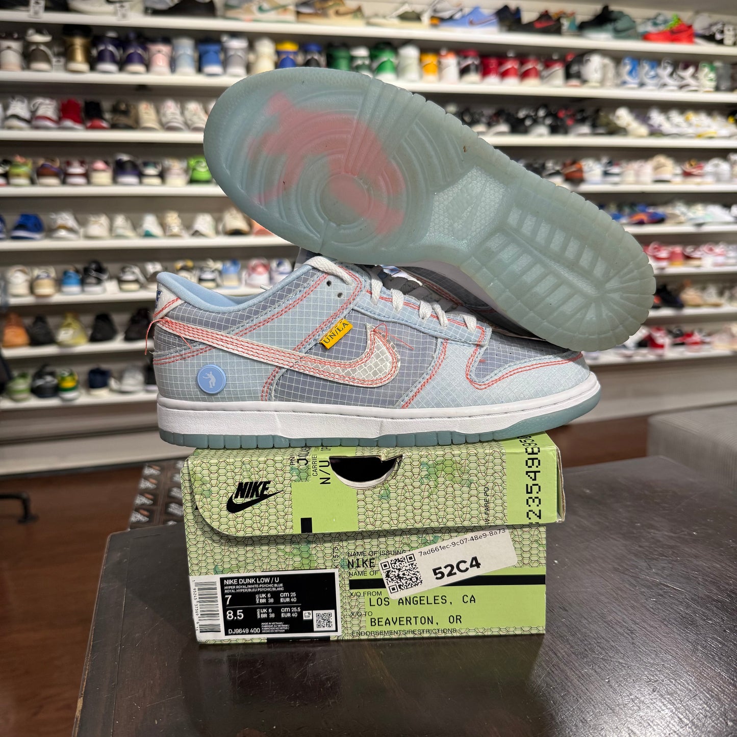 *USED* Nike Dunk Low Union Passport Pack Argon (Size 7)