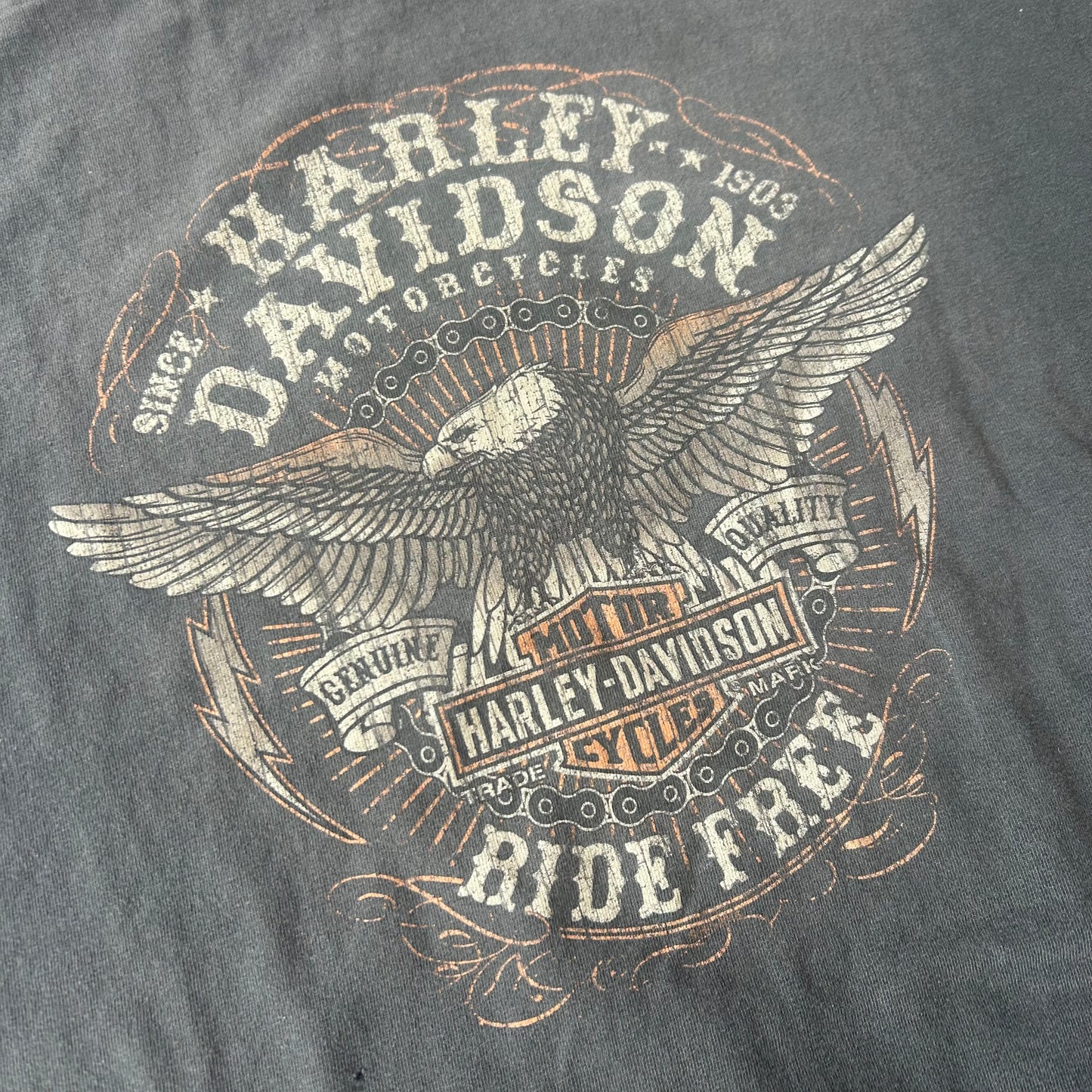 *VINTAGE* Harley Davidson Six Bends Tee (FITS LARGE)