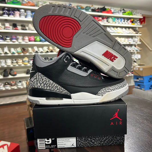 *USED* Jordan 3 Black Cement (2018) (Size 9.5)