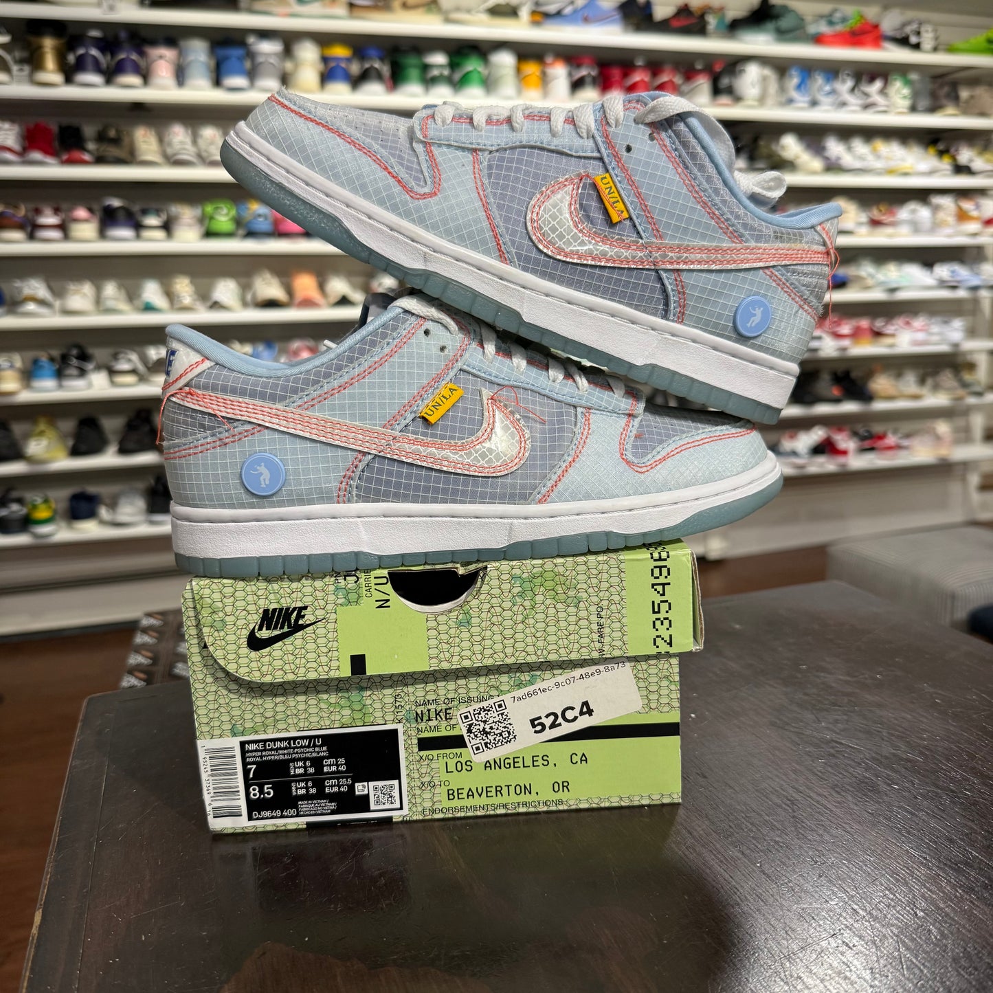 *USED* Nike Dunk Low Union Passport Pack Argon (Size 7)