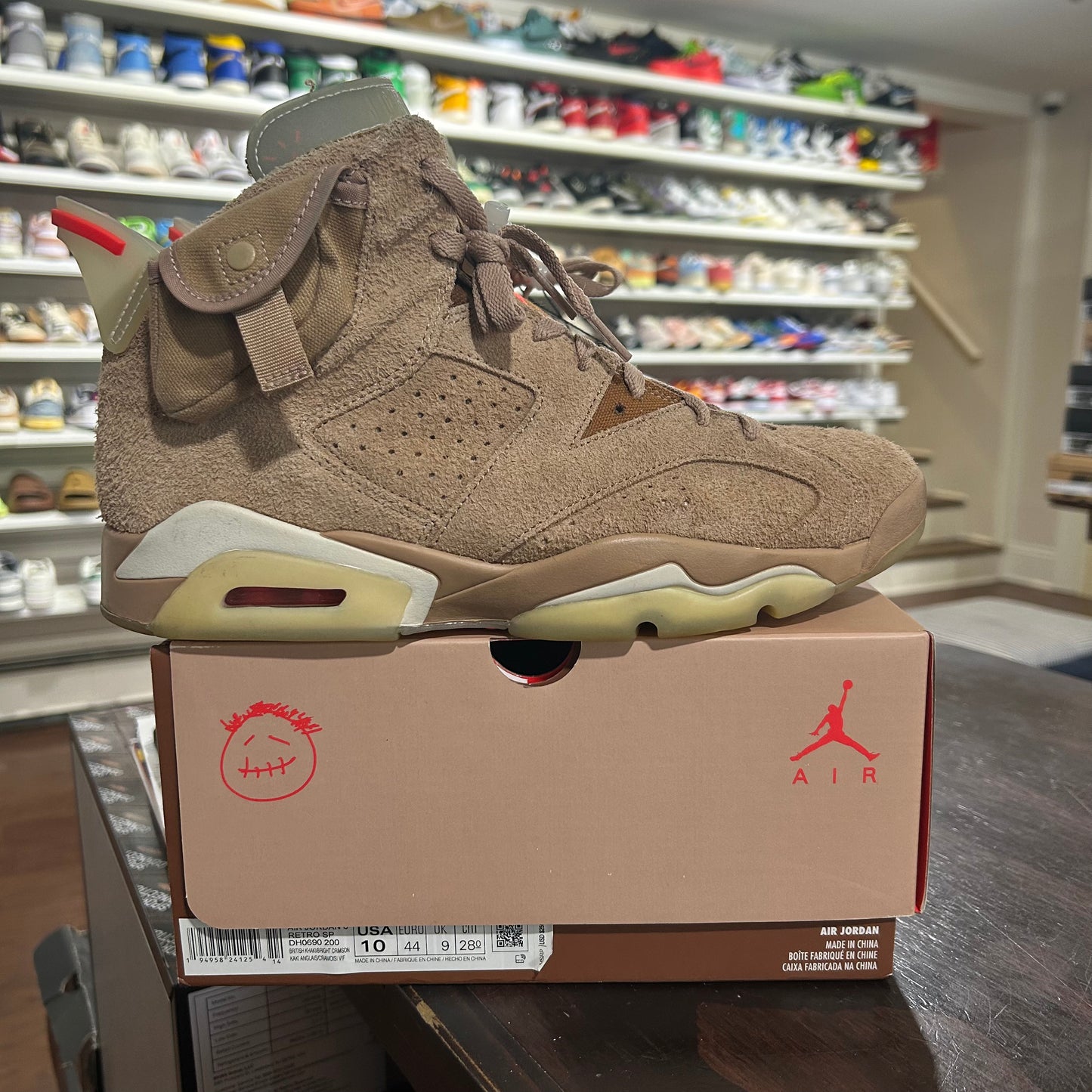 *USED* Jordan 6 Travis Scott British Khaki (Size 10)