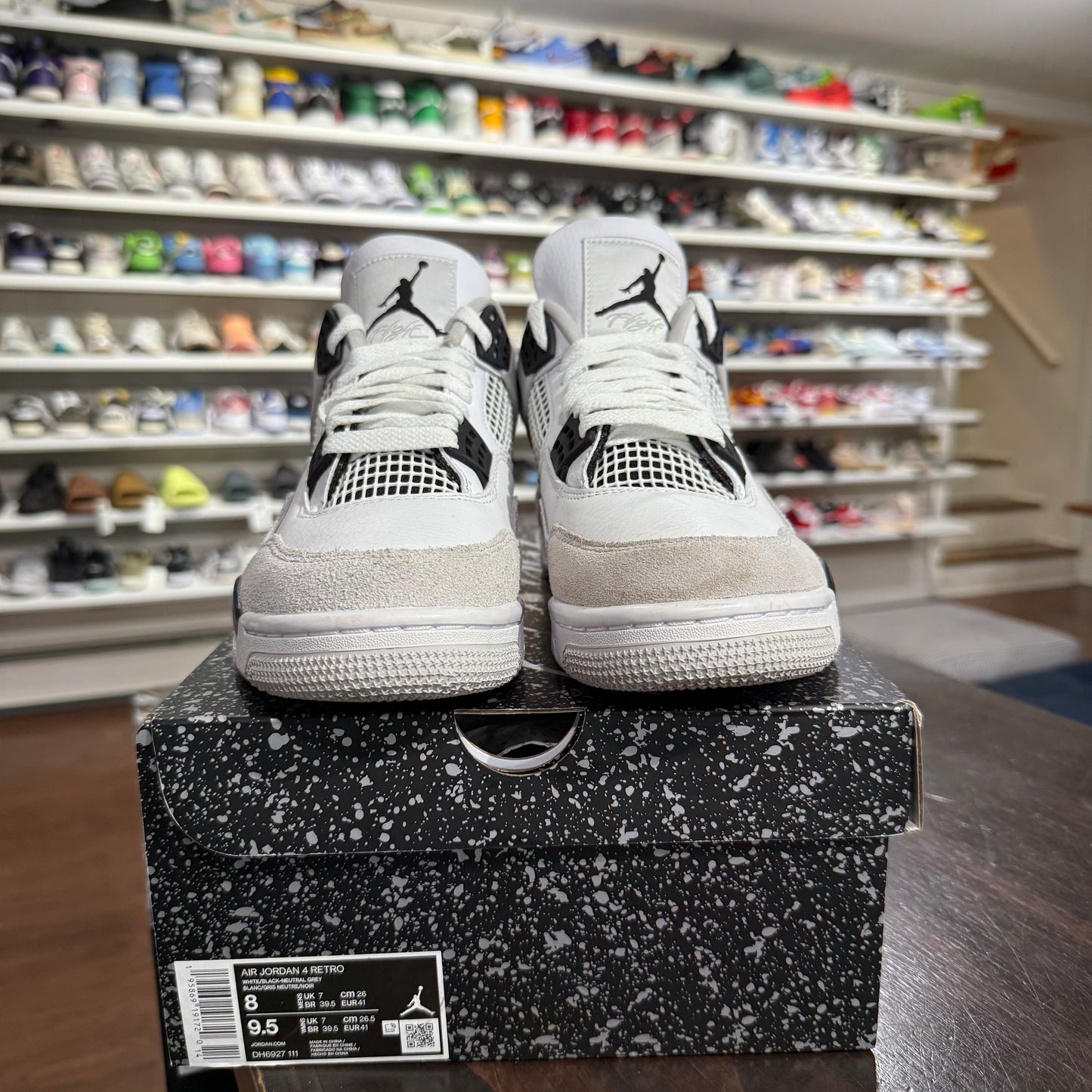 *USED* Jordan 4 Military Black (Size 8)