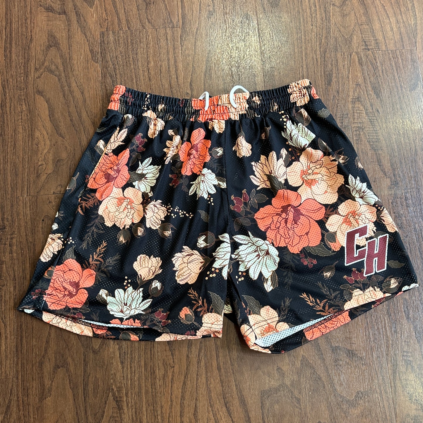 Common Hype Premium Midnight Floral Stitch Mesh Shorts