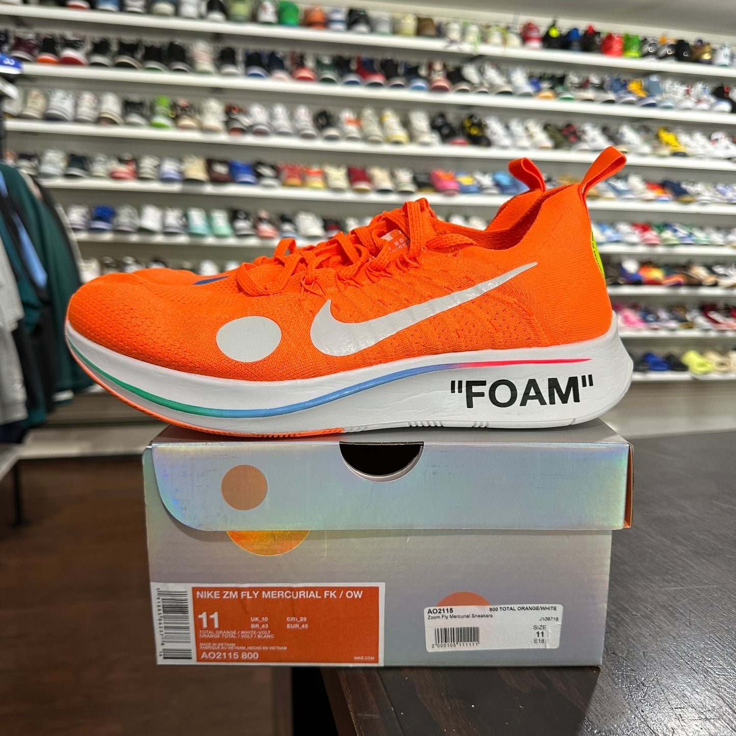 *USED* Nike Zoom Fly Mercurial Off-White Total Orange (Size 11)
