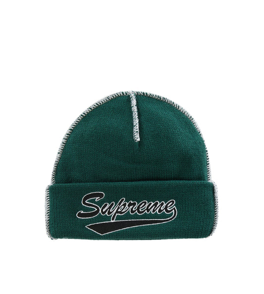 Supreme Beanie Pine Contrast Stitch