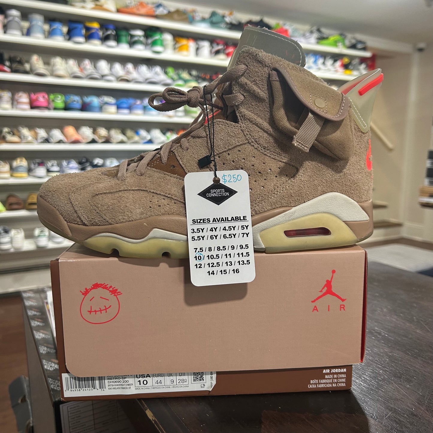 *USED* Jordan 6 Travis Scott British Khaki (Size 10)