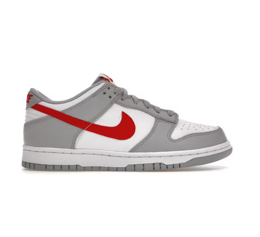 Nike Dunk Low White wolf Grey University Red (GS/Youth)