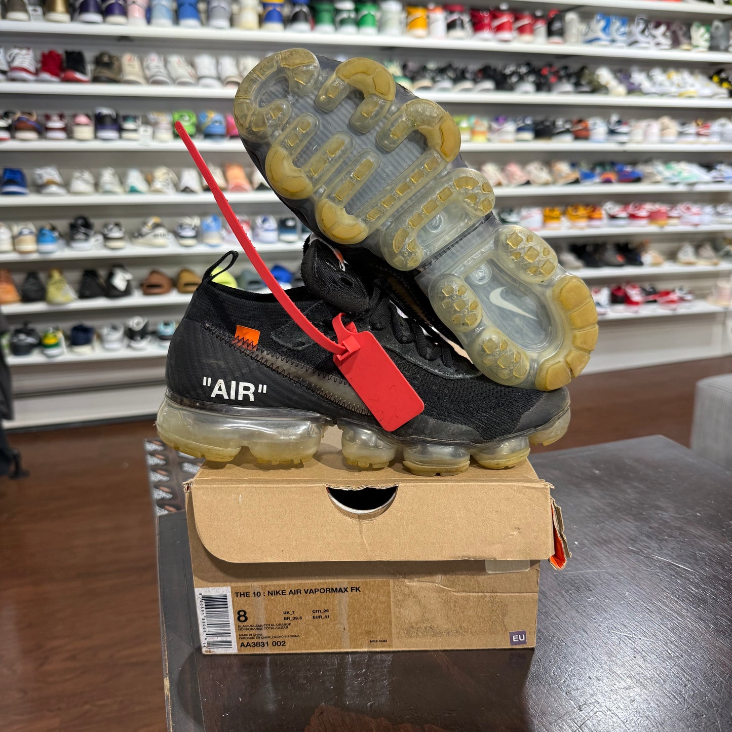 *USED* Nike Air Vapormax Off-White Black (Size 8)