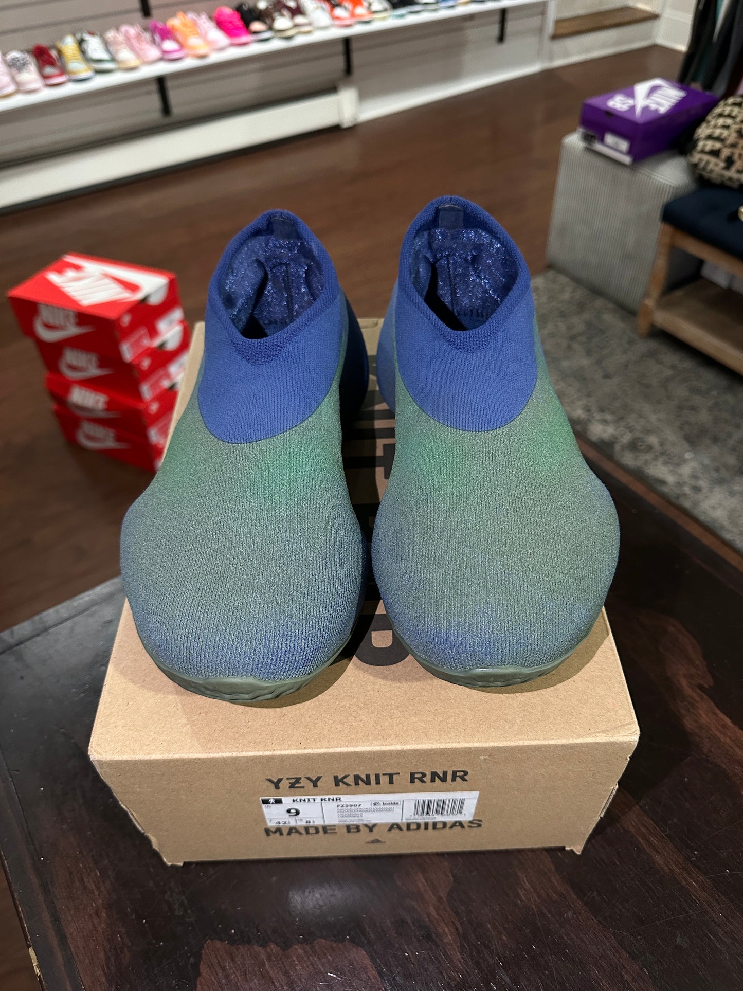 *USED* Yeezy Knit Runner Faded Azure (size 9)