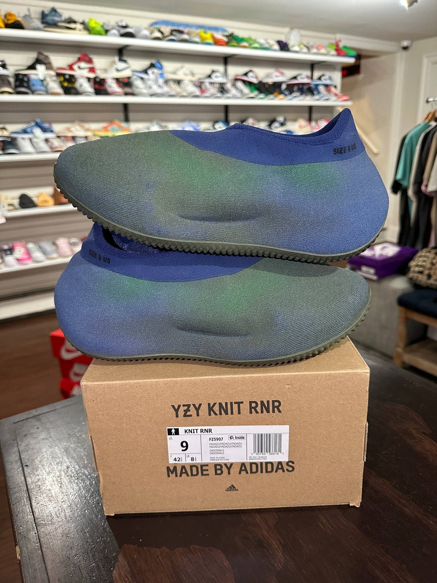 *USED* Yeezy Knit Runner Faded Azure (size 9)