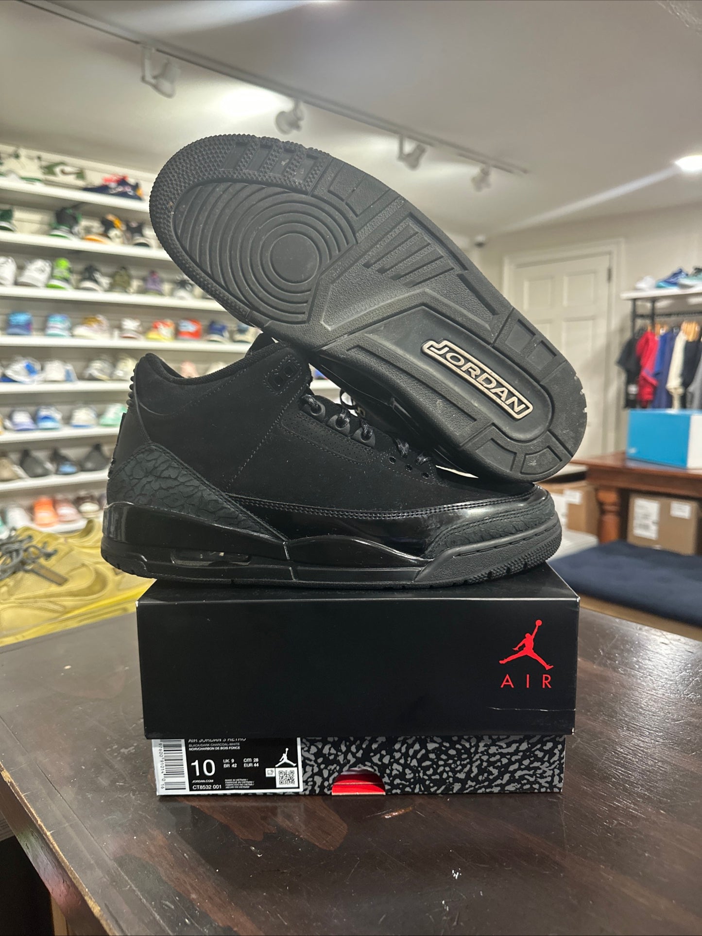 *USED* Jordan 3 Black Cat (Size 10)