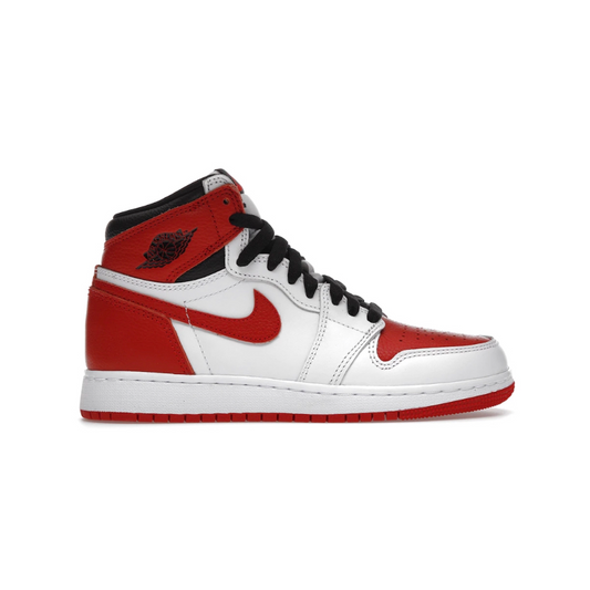 Experience style and comfort with the Nike Air Jordan 1 Retro High OG Heritage (Youth). Its lightweight construction and breathable fabric ensures all-day comfort while the classic design gives you a timeless silhouette. Style and performance delivered!