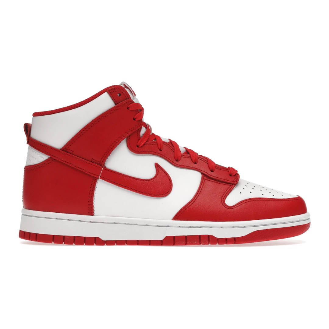 Stand out from the crowd in the iconic Nike Dunk High Team Red. A timeless style, this sneaker offers a bold design to make you look and feel your best. Crafted with a classic cupsole for maximum comfort, it'll keep you feeling good all day long!