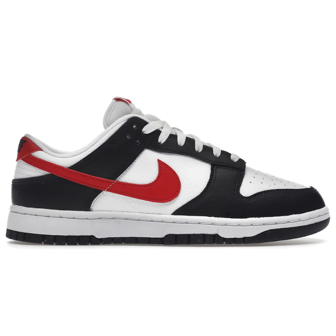 The Nike Dunk Low Red Swoosh Panda (Mens) shoes are designed to turn heads! Featuring a bold red base, silver swoosh, and striking panda accent, these sneakers are perfect for expressing your style. Get the attention you deserve with this trendsetting sneaker!