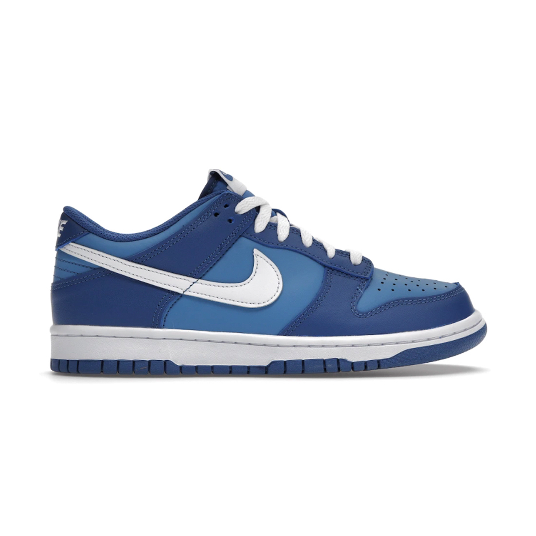 This Nike Dunk Low Dark Marina Blue (Youth) is the perfect blend of style and comfort. Its classic design will have your kids looking stylish while not compromising on comfort. The cushioned footbed provides lasting comfort while the high-top design provides stability and a secure fit. Get them the sneaker they'll truly enjoy wearing.